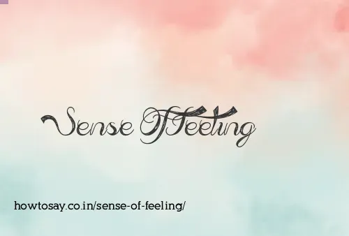 Sense Of Feeling