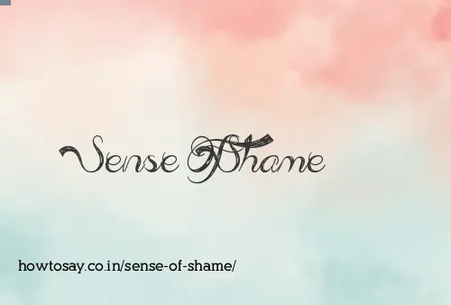 Sense Of Shame