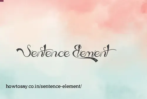 Sentence Element