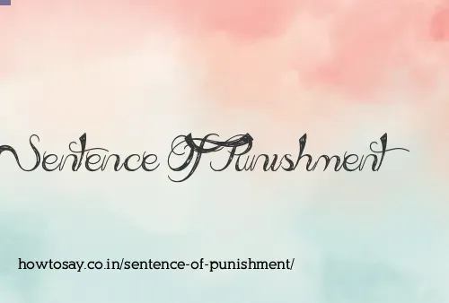 Sentence Of Punishment