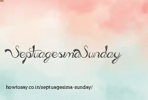 Septuagesima Sunday