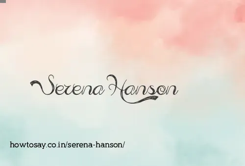 Serena Hanson
