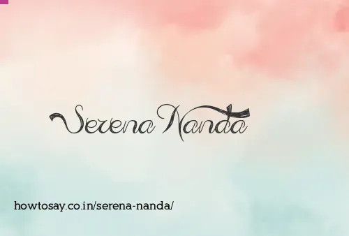 Serena Nanda