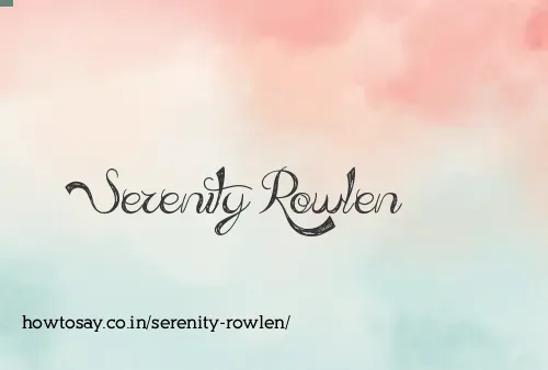 Serenity Rowlen