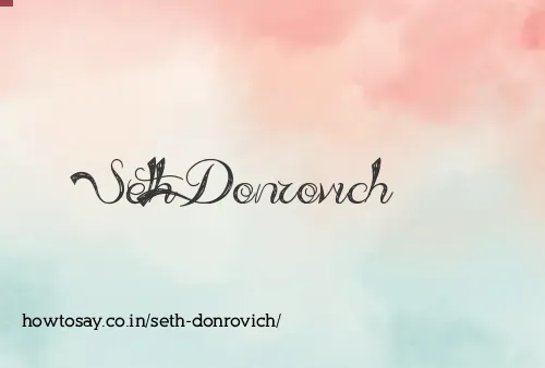 Seth Donrovich