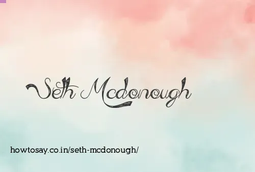 Seth Mcdonough