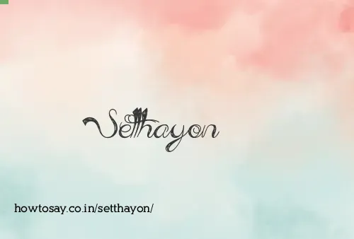 Setthayon