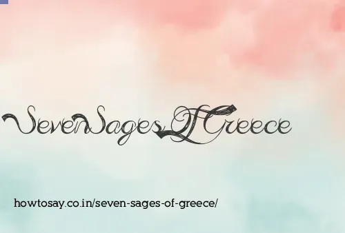 Seven Sages Of Greece