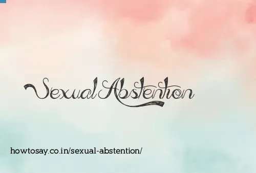 Sexual Abstention