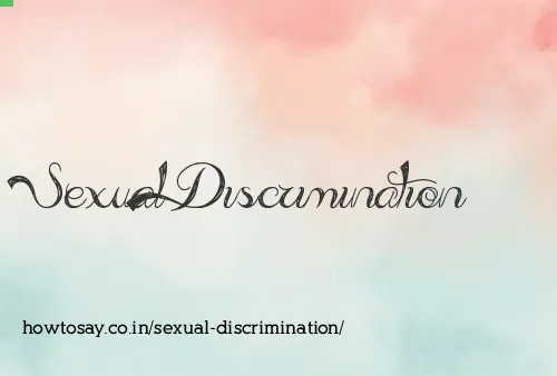 Sexual Discrimination