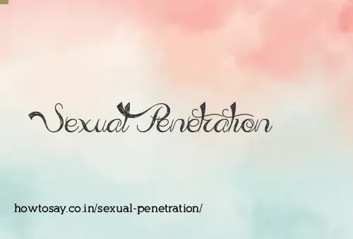 Sexual Penetration