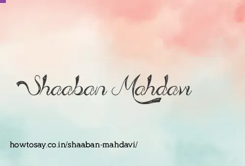 Shaaban Mahdavi