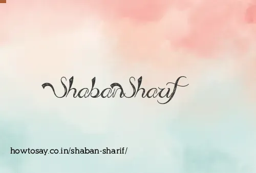 Shaban Sharif