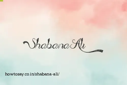 Shabana Ali