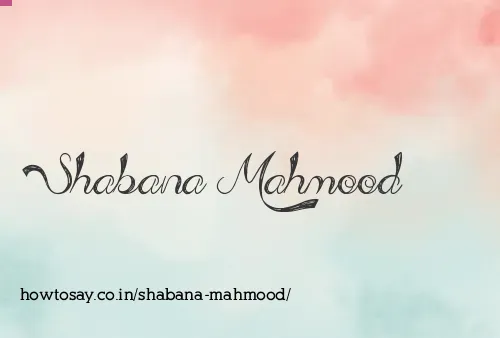 Shabana Mahmood