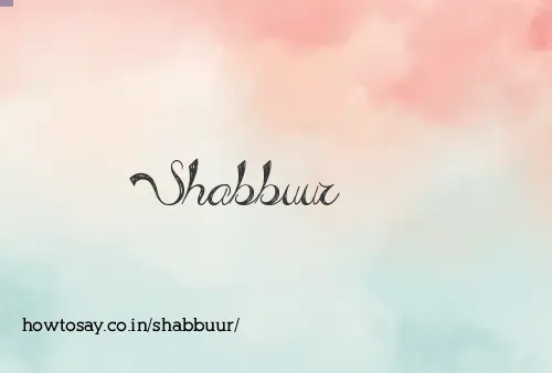 Shabbuur