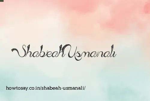 Shabeah Usmanali