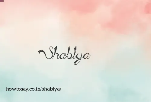 Shablya