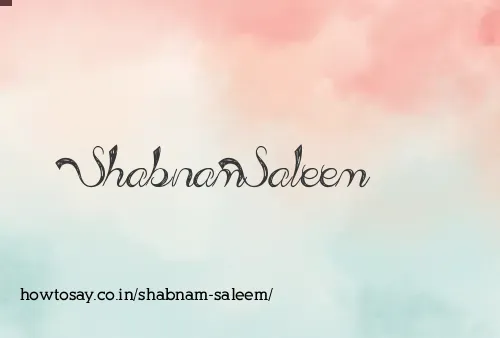Shabnam Saleem