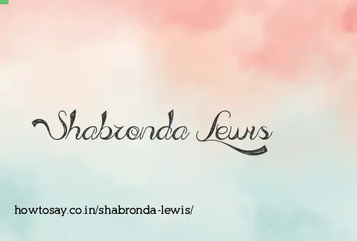 Shabronda Lewis