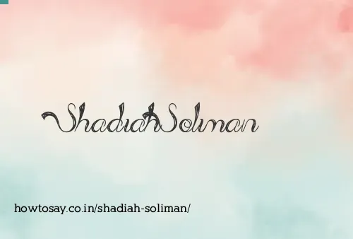 Shadiah Soliman