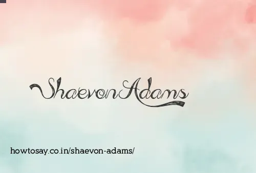 Shaevon Adams