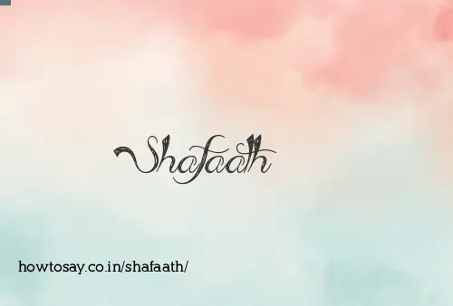 Shafaath