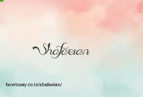 Shafaeian
