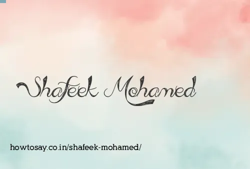 Shafeek Mohamed