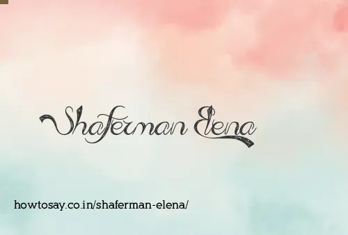 Shaferman Elena