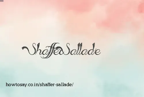 Shaffer Sallade