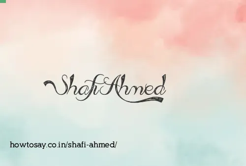 Shafi Ahmed