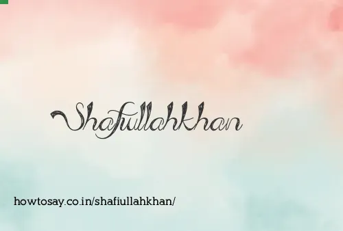 Shafiullahkhan