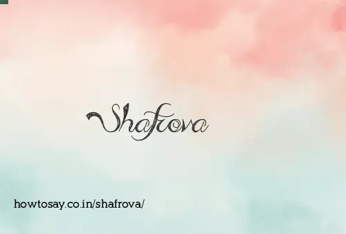 Shafrova