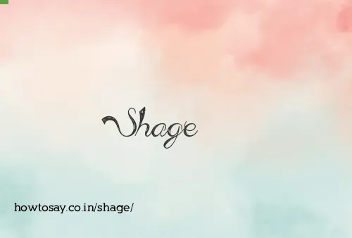 Shage