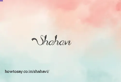 Shahavi