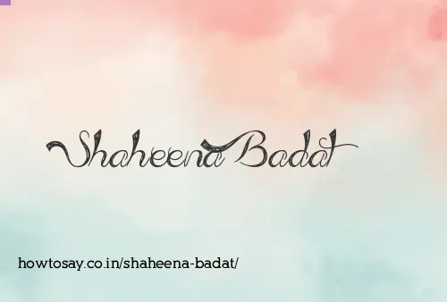 Shaheena Badat