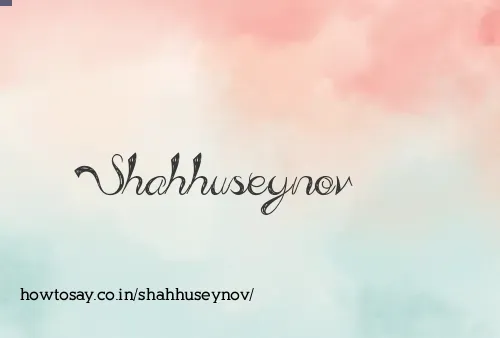 Shahhuseynov