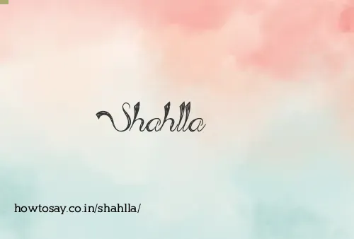 Shahlla