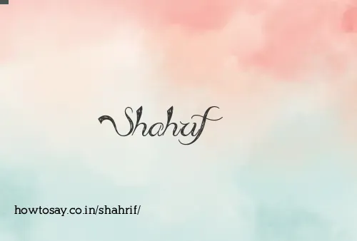 Shahrif