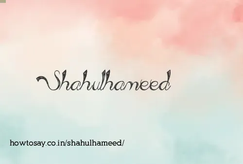 Shahulhameed