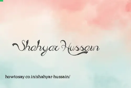 Shahyar Hussain