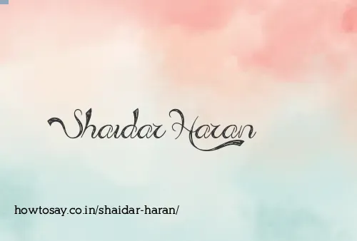 Shaidar Haran