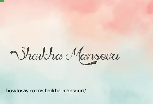 Shaikha Mansouri