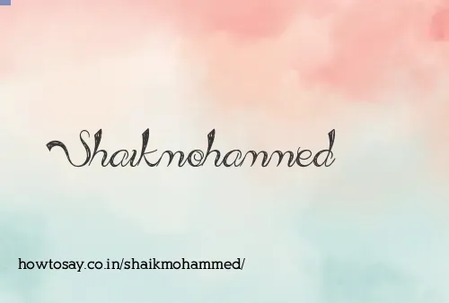 Shaikmohammed