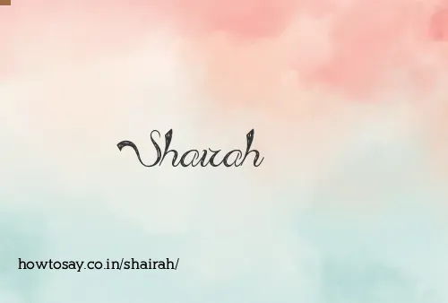 Shairah
