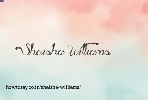 Shaisha Williams