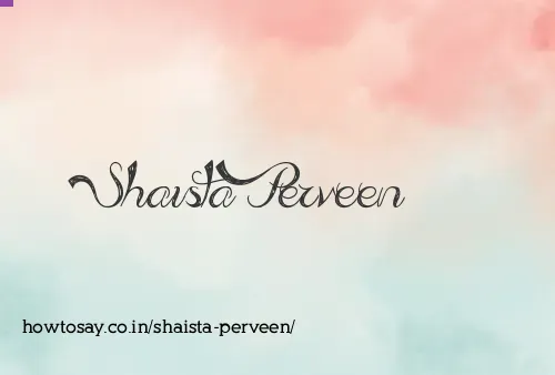 Shaista Perveen