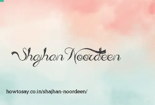 Shajhan Noordeen