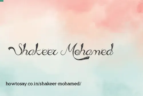 Shakeer Mohamed